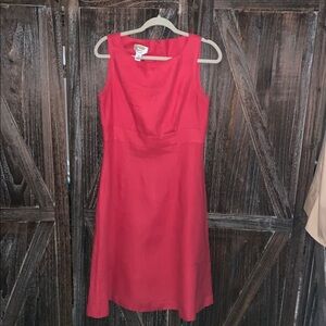 Talbots Vibrant Pink Sleeveless Midi Dress